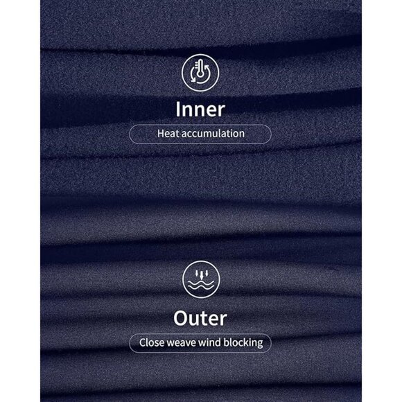 Versatile Women's Fleece-Lined Thermal Underwear Set - Perfect for Winter Sports - Picture 3 of 3